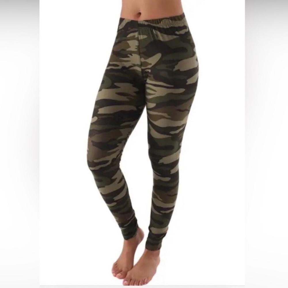 Bobbie Brooks Camouflage Leggings - Green and Brown LARGE